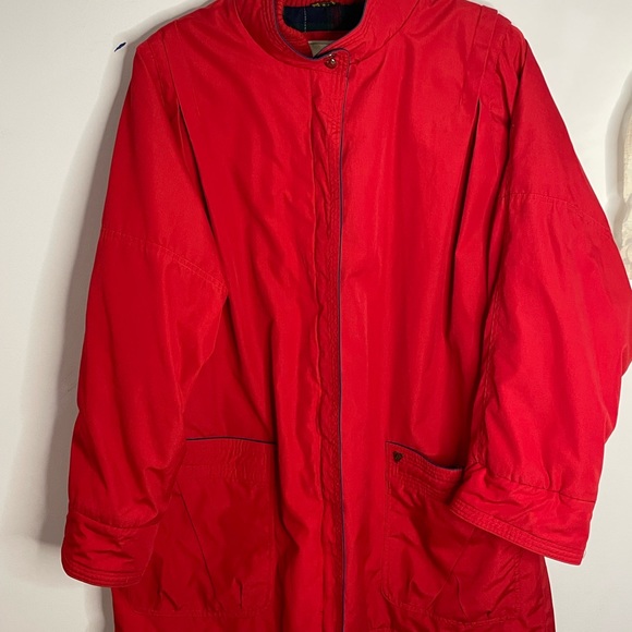 River Edge Jackets & Coats River Edge Vintage Retro Red Plaid Coat